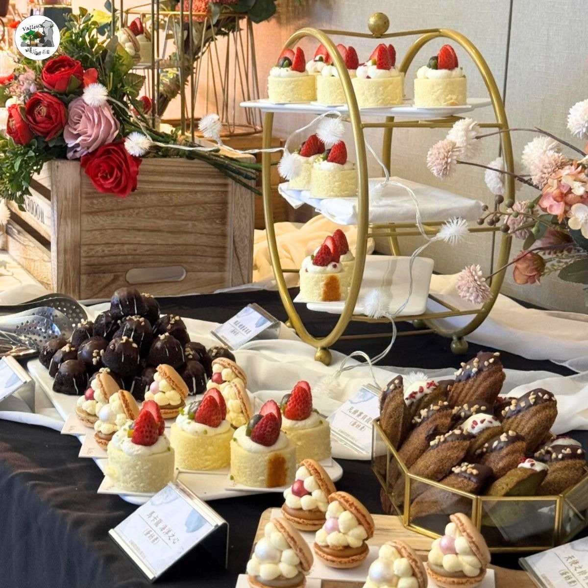 台中彰化到府外燴推薦｜聖誕主題甜點桌與精緻蛋糕 buffet 設計